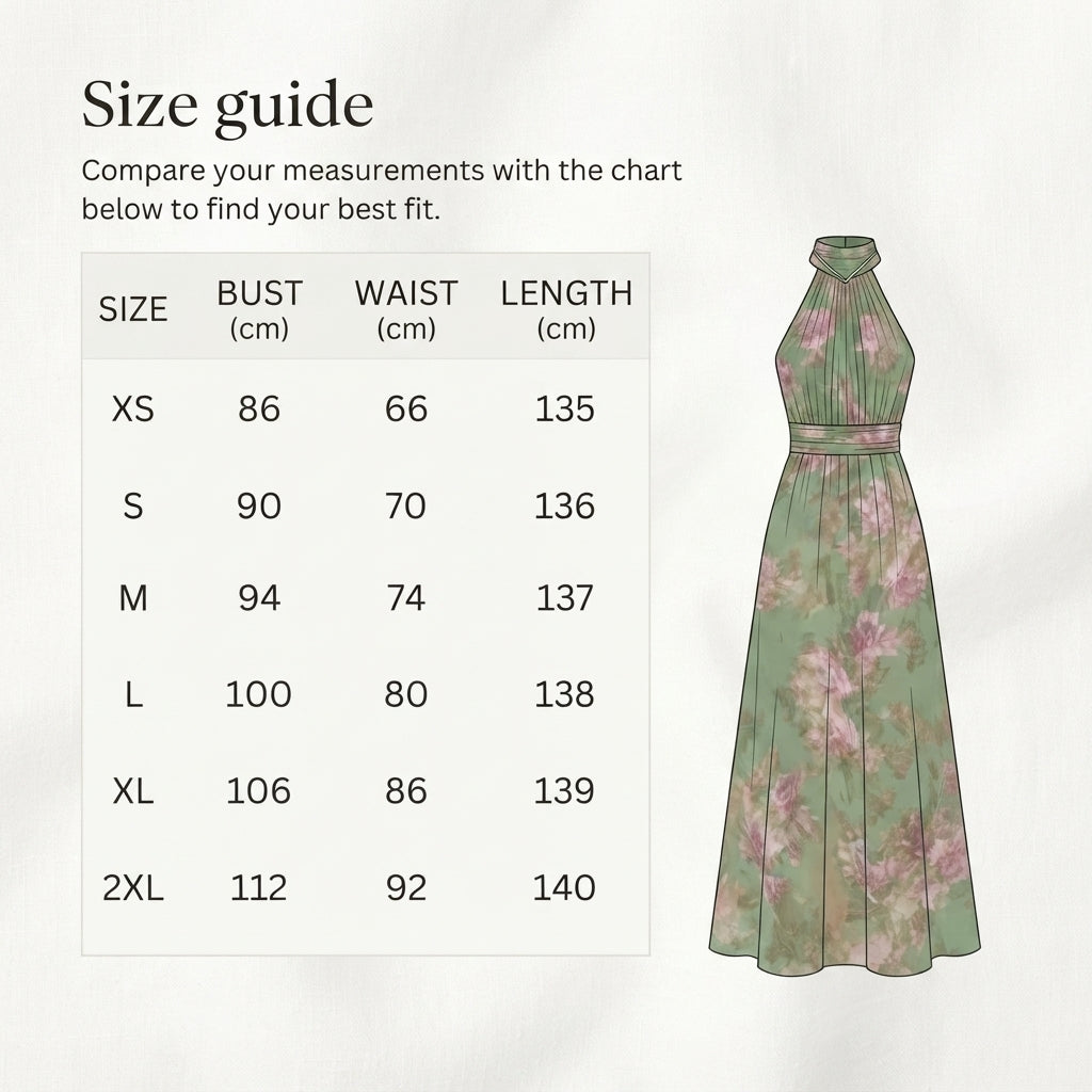 Women's waist-defined resort dress - Elegant flowing style for summer