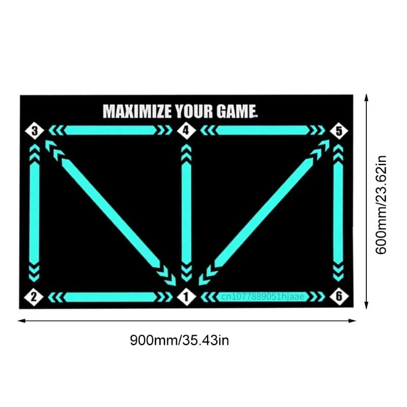 Non-slip football training mat with training socks