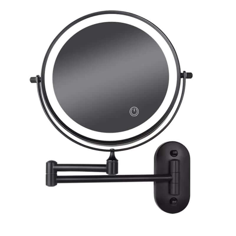Rechargeable LED Magnifying Makeup Mirror - Black