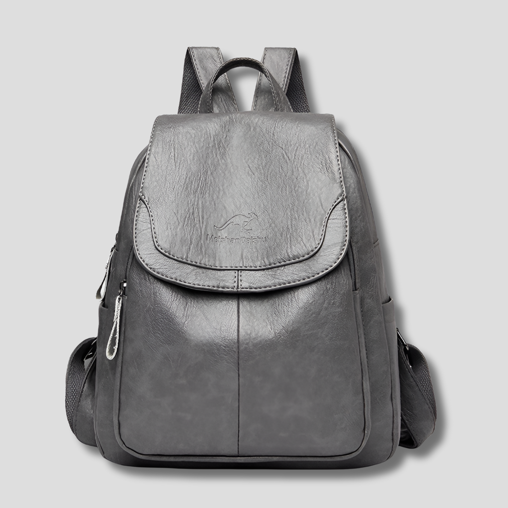 Women's Anti-Theft Embossed Leather Backpack