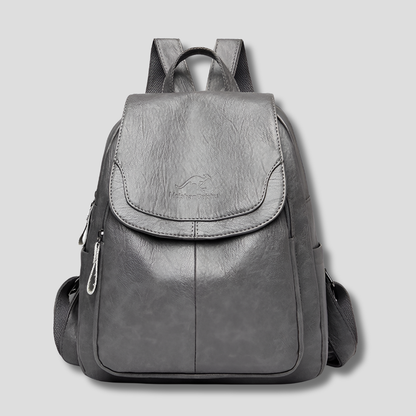Women's Anti-Theft Embossed Leather Backpack