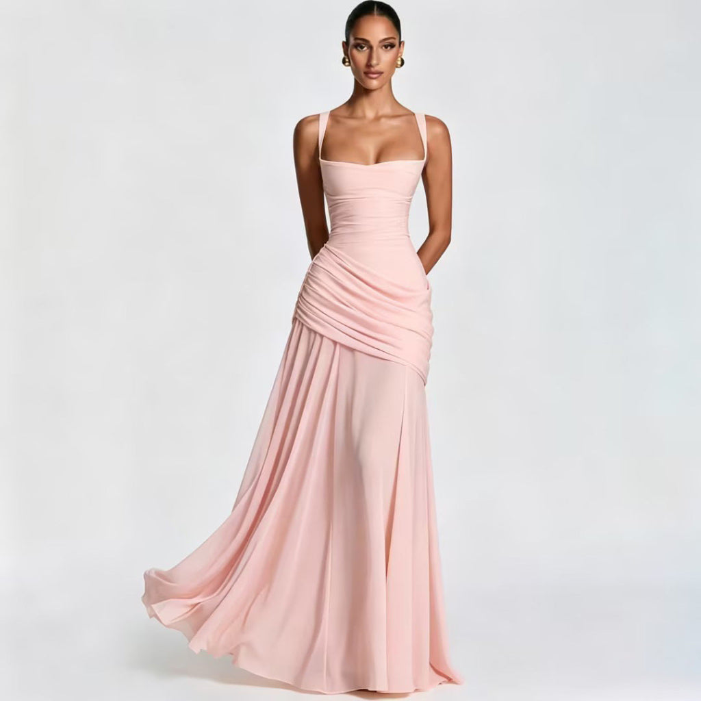 Women’s Elegant Solid Color Slim Dress