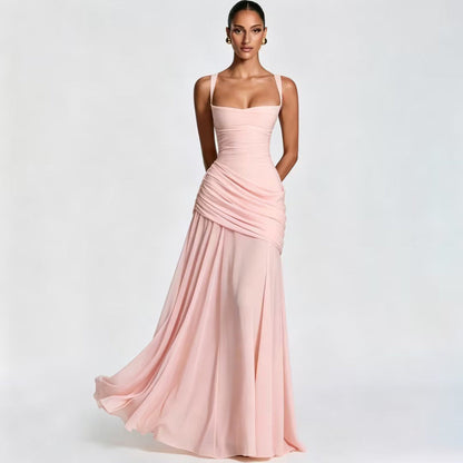 Women’s Elegant Solid Color Slim Dress