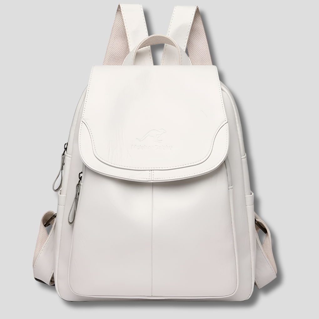 Women's Anti-Theft Embossed Leather Backpack