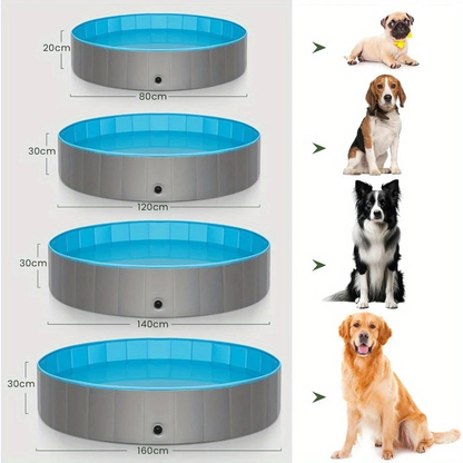 Foldable Dog Paddling Pool With Non-Slip Surface in Four Sizes
