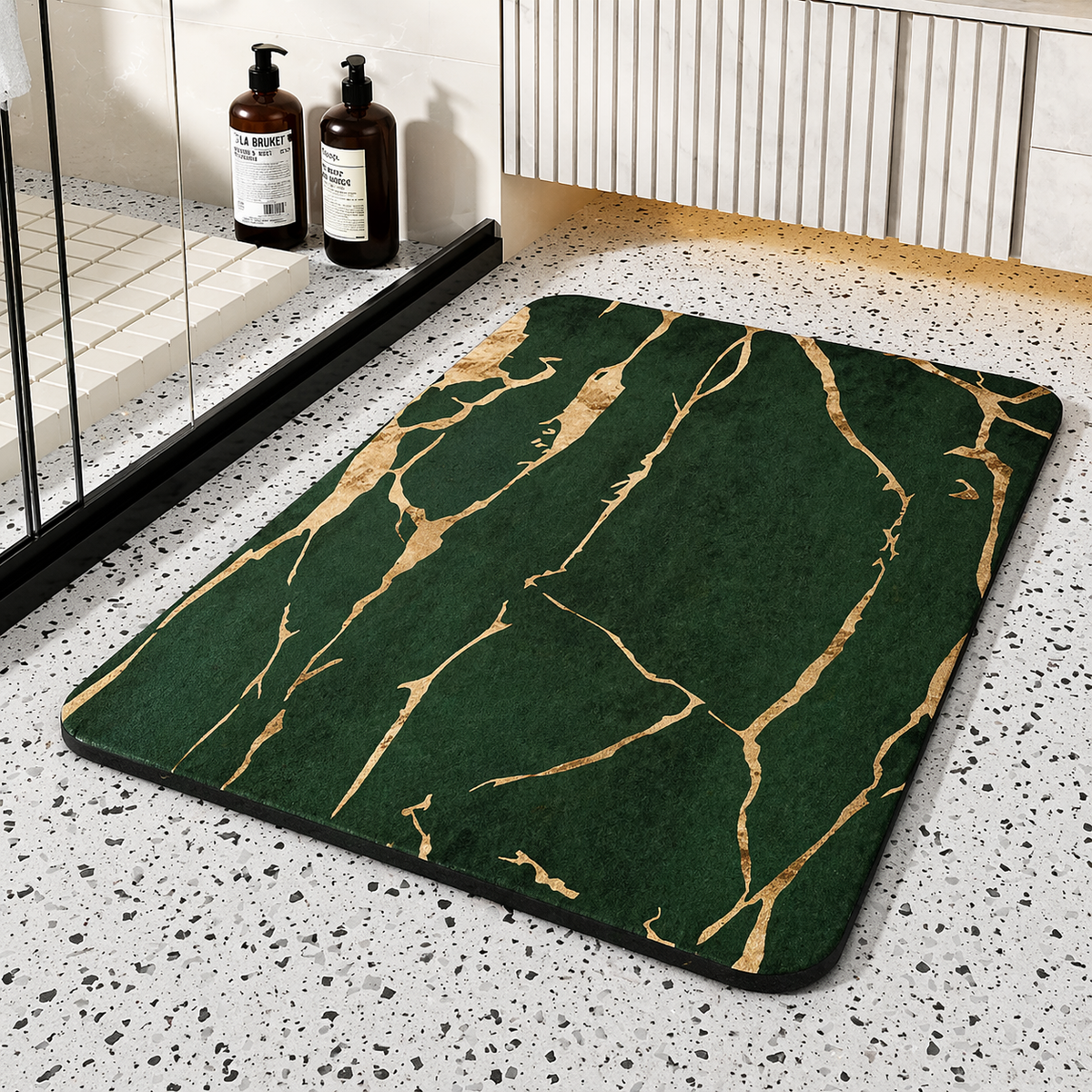 Tapis de bain en diatomite 40 à 120 cm - fini les sols mouillés