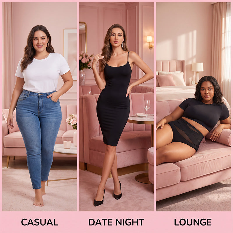 Plus-Size High-Waist Cross Tummy Control Panties