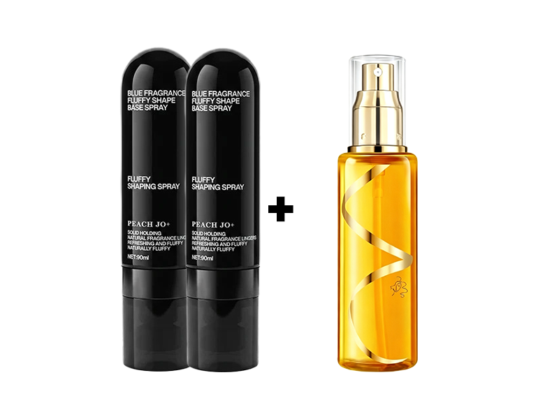 Fluffy Hair Shaping Spray, Long Lasting Peach Scent Volumizing Hair Mist for All-Day Hold