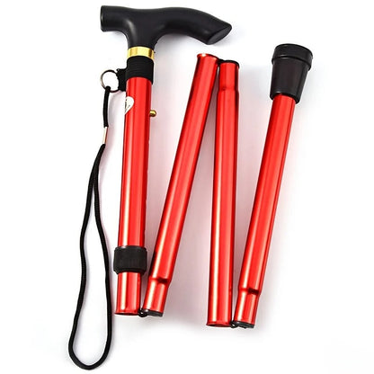 Adults' Adjustable Folding Telescopic Walking Stick for Enhanced Mobility