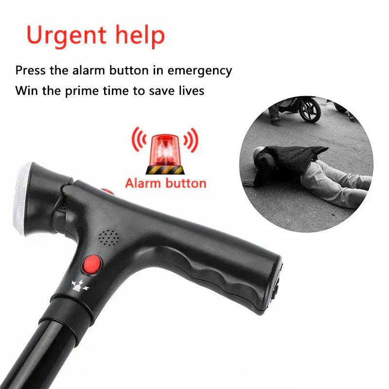 Men's Multi-Functional Folding Cane with LED Light