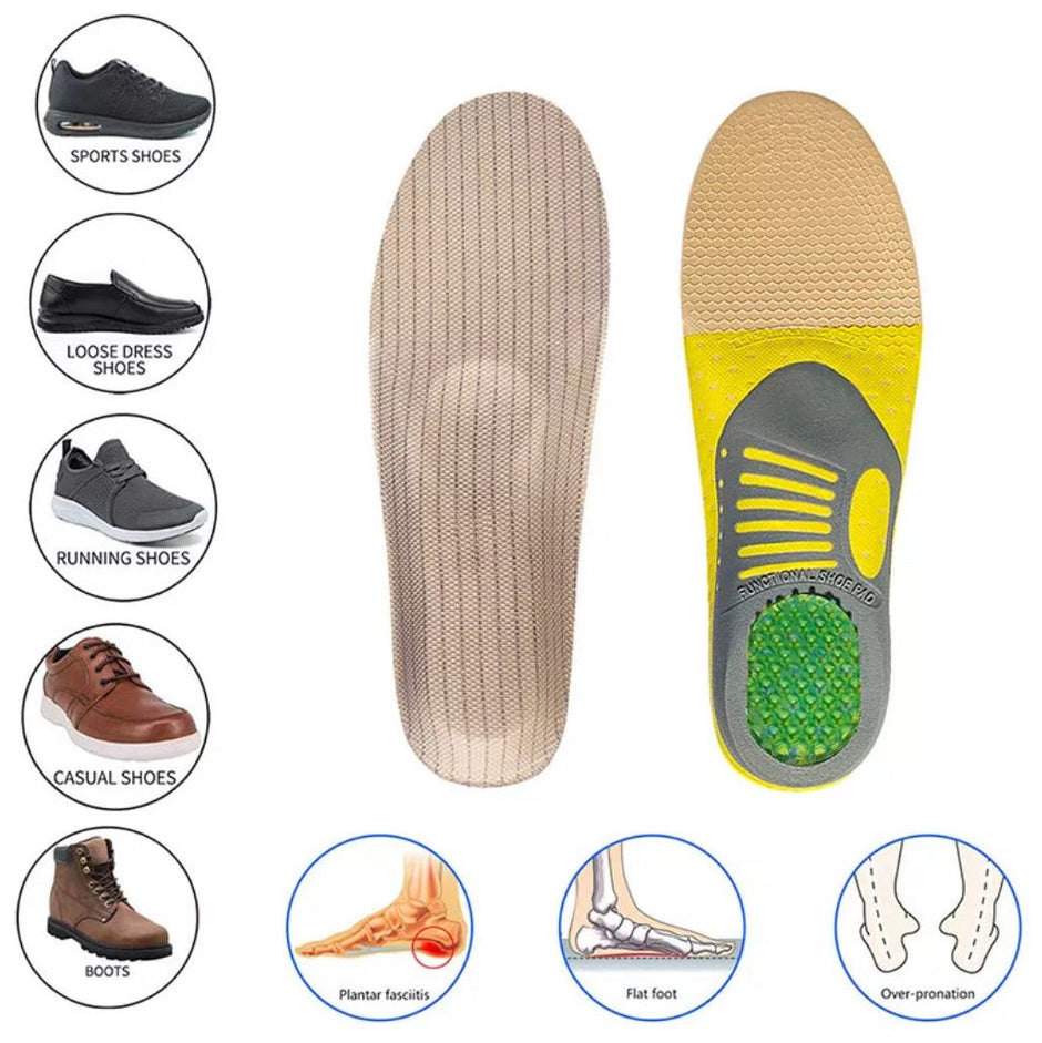 Plantar fasciitis gel insoles for arch support and everyday comfort