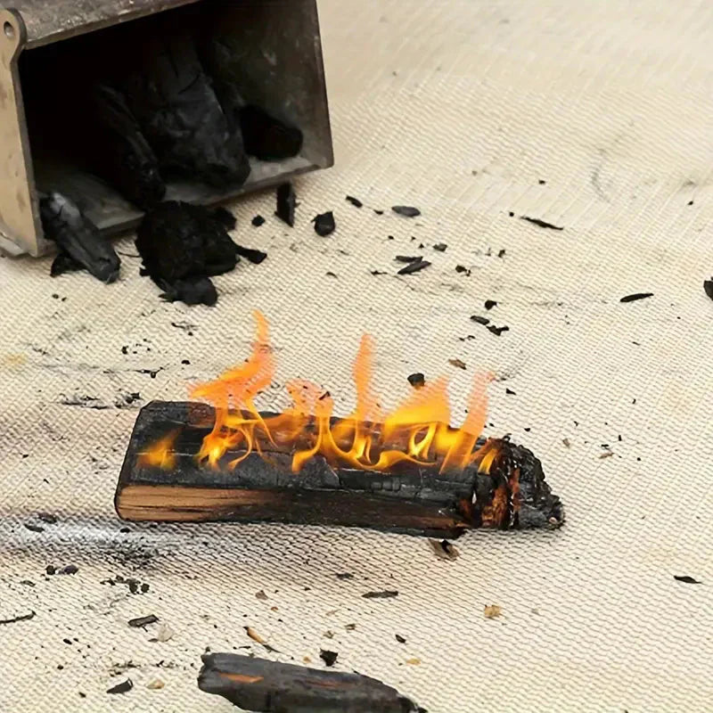 Tapis ignifuge en fibre de verre - protège sols et terrasses