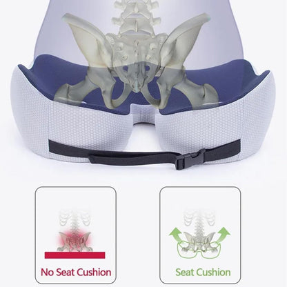 Adjustable Memory Foam Sit Bone Relief Seat Cushion