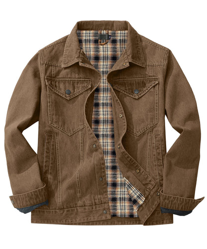 Men's Denim Wanderer Jacket - Flannel Lined
