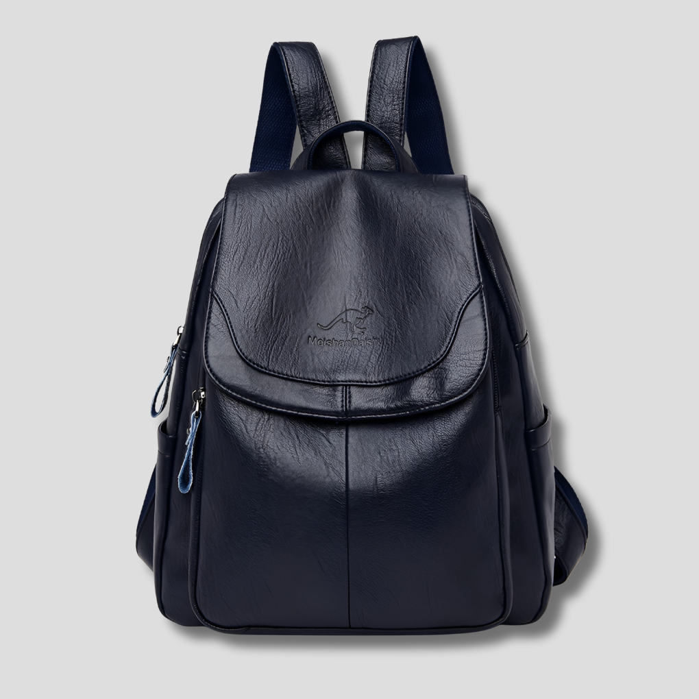 Women's Anti-Theft Embossed Leather Backpack