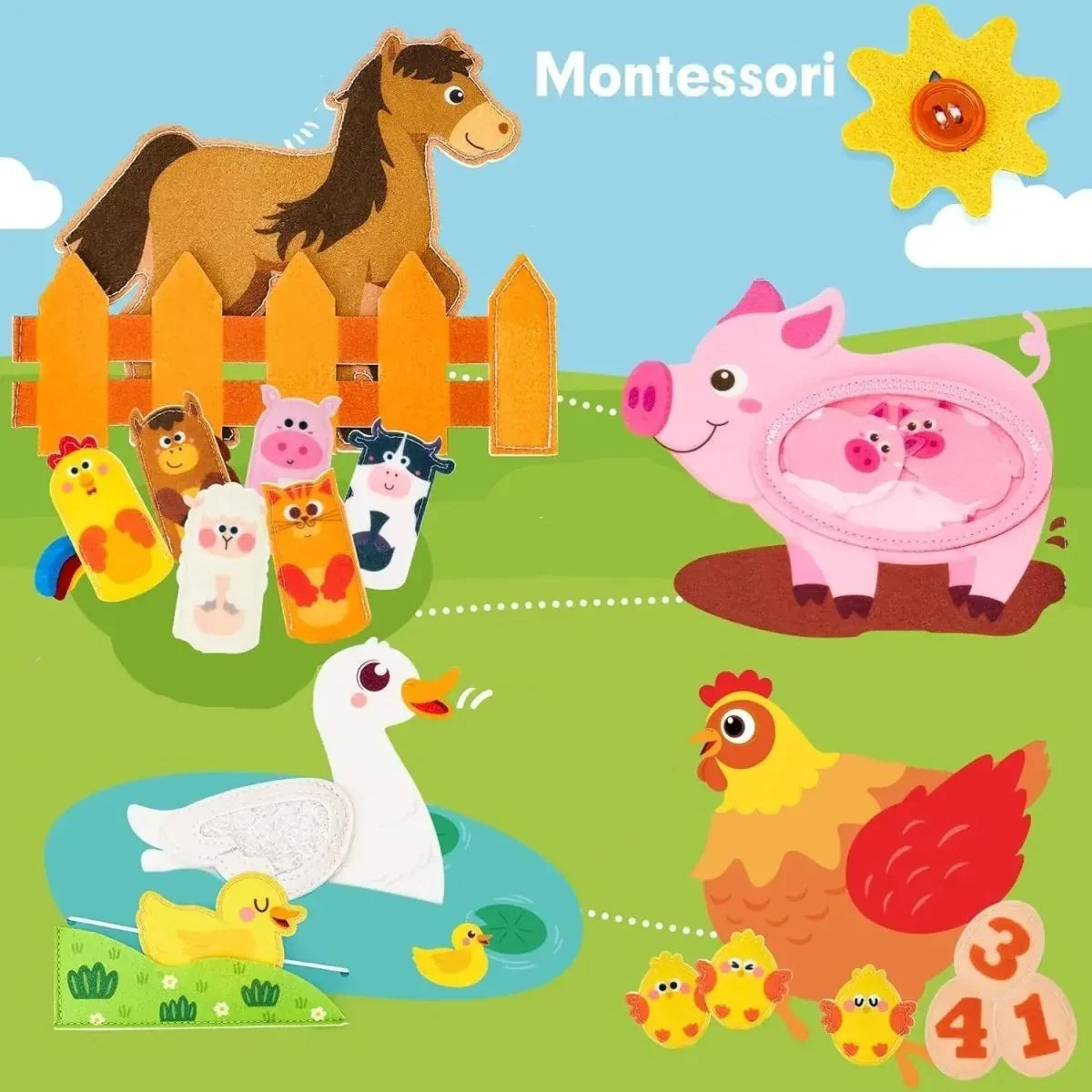 3D Montessori - Livre d'histoires : La Ferme Magique - RONDOR