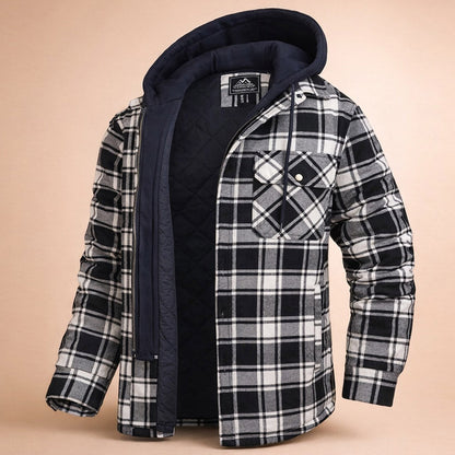 Men's hooded jacket - Front closure, casual fit and versatile everyday style