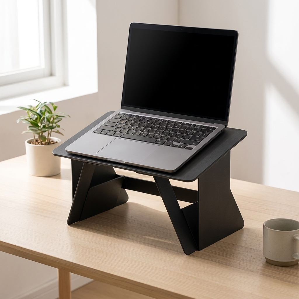 Support pliable pour ordinateur en bois - travail confortable partout