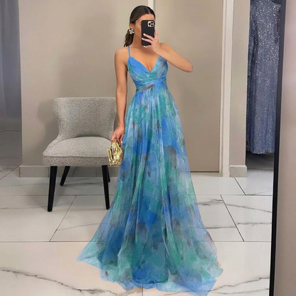 Ladies' Mesh Printing Slip Dress
