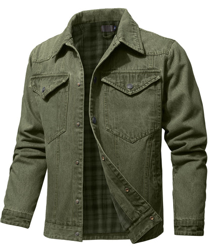 Men's Denim Wanderer Jacket - Flannel Lined
