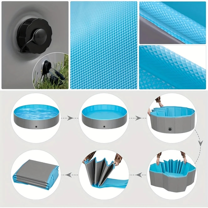 Foldable Dog Paddling Pool With Non-Slip Surface in Four Sizes