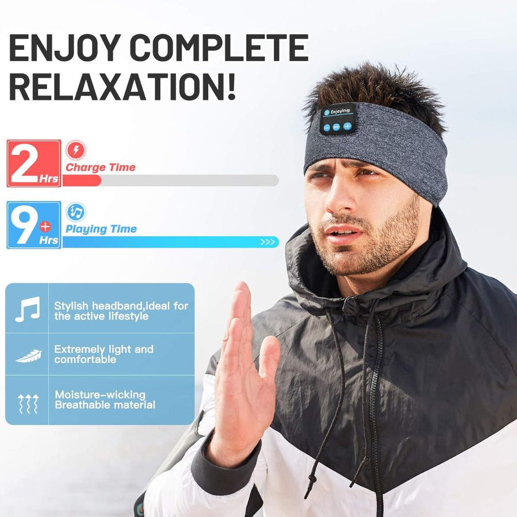 Bluetooth sleep eye mask with wireless headphones for relaxation