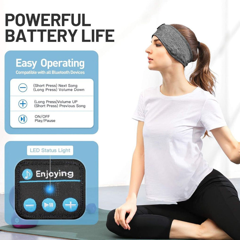 Bluetooth sleep eye mask with wireless headphones for relaxation