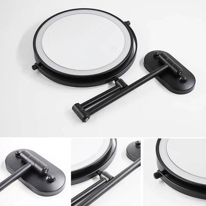 Rechargeable LED Magnifying Makeup Mirror - Black