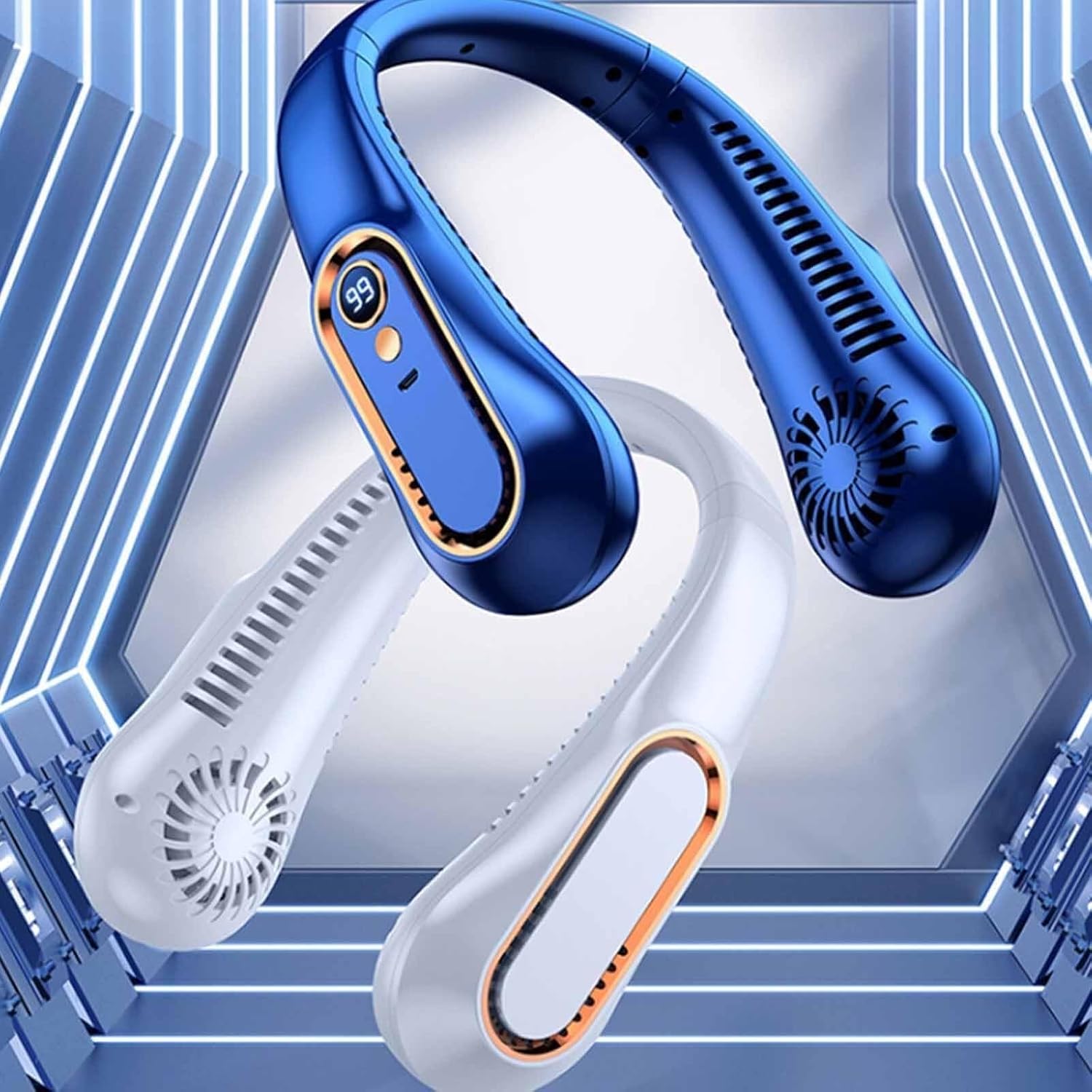 Ventilateur de Cou Silencieux & Portable – Fraîcheur Mains Libres au Quotidien