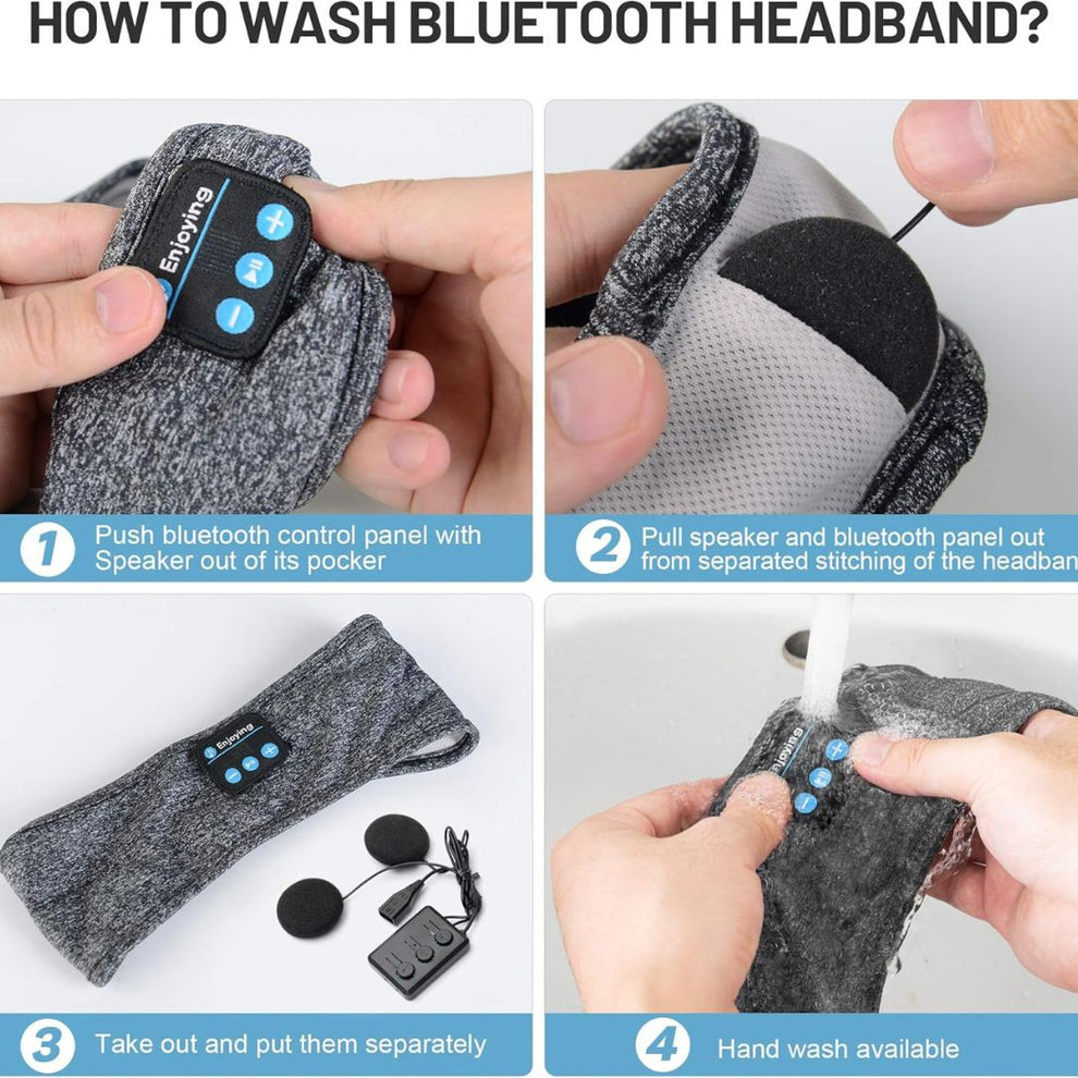Bluetooth sleep eye mask with wireless headphones for relaxation