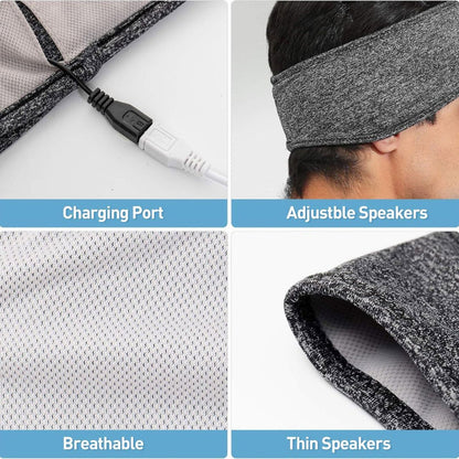 Bluetooth sleep eye mask with wireless headphones for relaxation