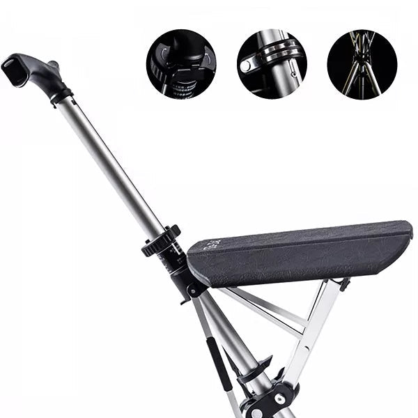 Folding Walking Cane with Seat - Portable Mobility Support