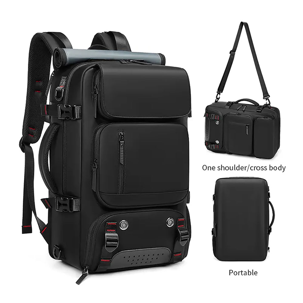 Large travel backpack with USB port, shoe compartment & Anti-theft pocket