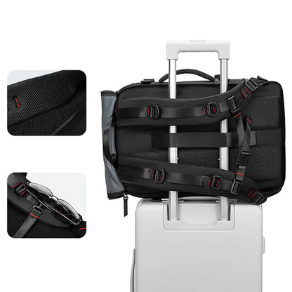Large travel backpack with USB port, shoe compartment & Anti-theft pocket