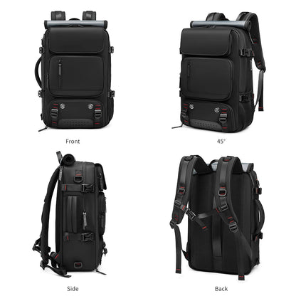 Large travel backpack with USB port, shoe compartment & Anti-theft pocket