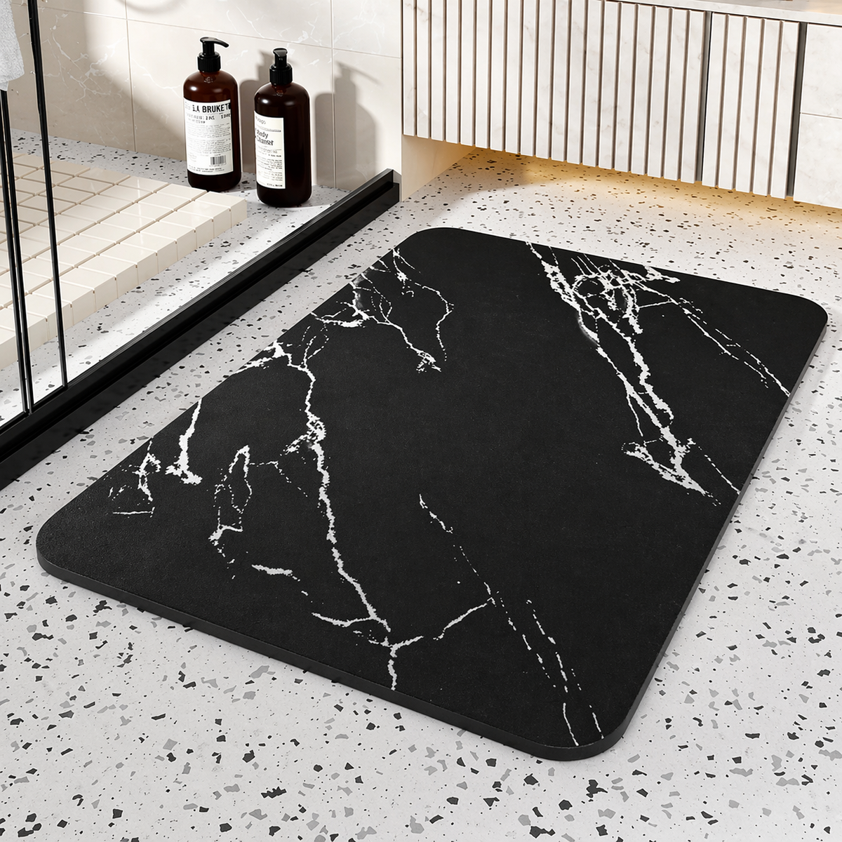Tapis de bain en diatomite 40 à 120 cm - fini les sols mouillés