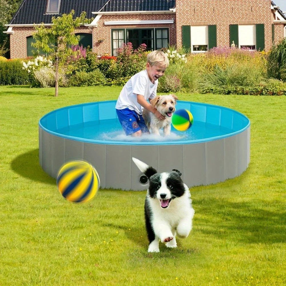 Foldable Dog Paddling Pool With Non-Slip Surface in Four Sizes