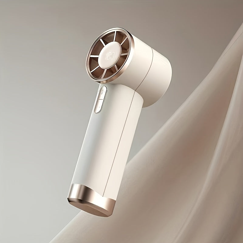 Portable Handheld Fan With 5 Speeds and USB Rechargeable Battery