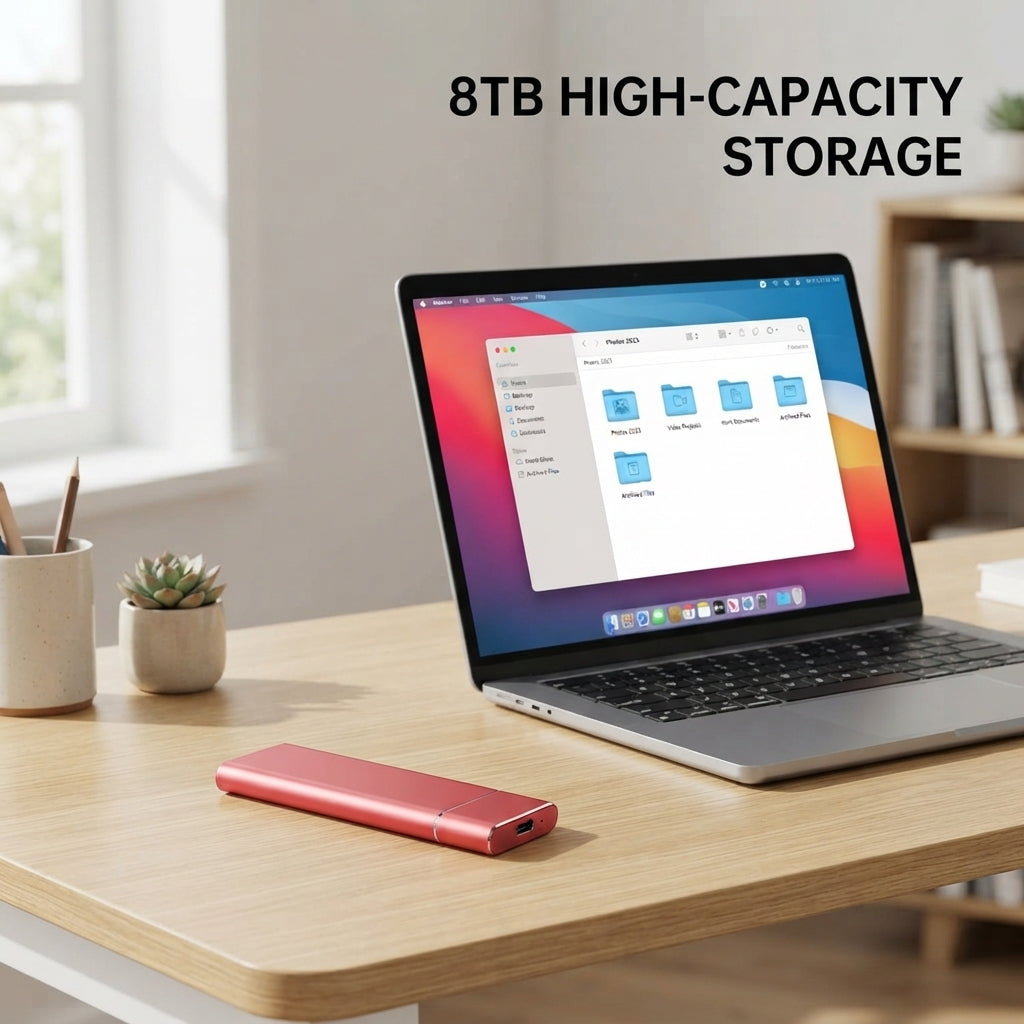 8TB portable external SSD - High-capacity storage with USB 3.1
