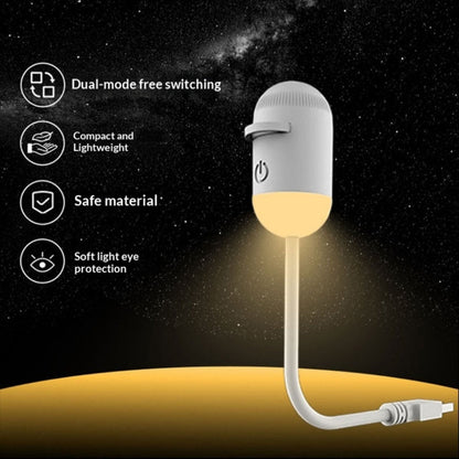 USB Rechargeable Bedside Night Light with Soft LED Glow for Bedroom Comfort