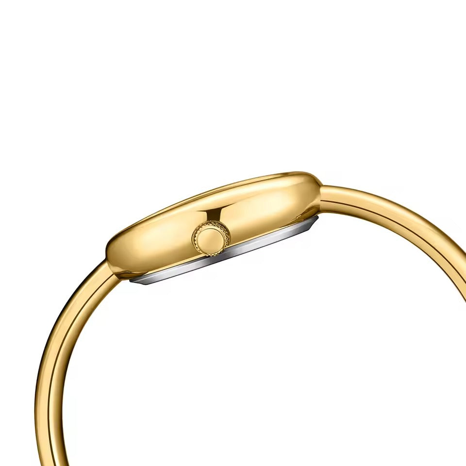 Gold-tone women's watch with steel bracelet - Refined minimalist style