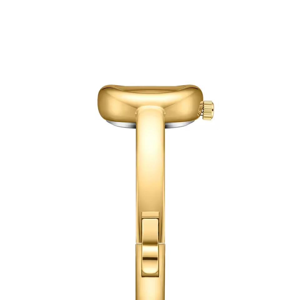 Gold-tone women's watch with steel bracelet - Refined minimalist style