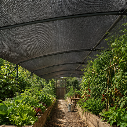 Elsie Heavy Duty Shade Cloth - Reinforced Taped Edges with Metal Grommets, Black