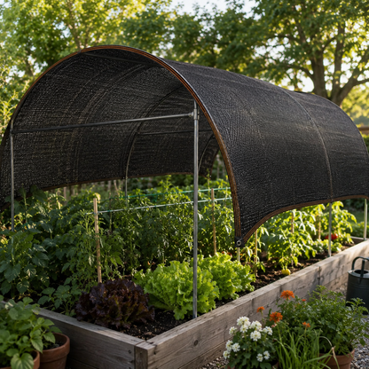 Elsie Heavy Duty Shade Cloth - Reinforced Taped Edges with Metal Grommets, Black