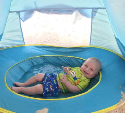 Baby Beach Tent With Built-In Paddling Pool and UPF 50+ Shade