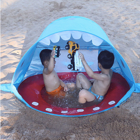 Baby Beach Tent With Built-In Paddling Pool and UPF 50+ Shade