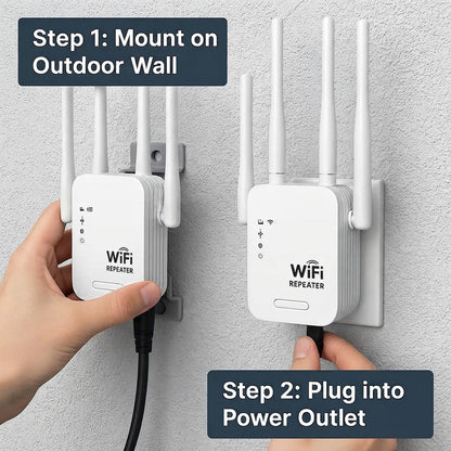 Outdoor dual-band WiFi booster | Long-range 1200Mbps connectivity