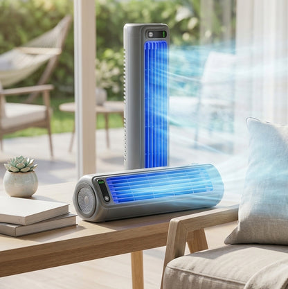 Portable air cooler with rechargeable battery | 12-hour runtime