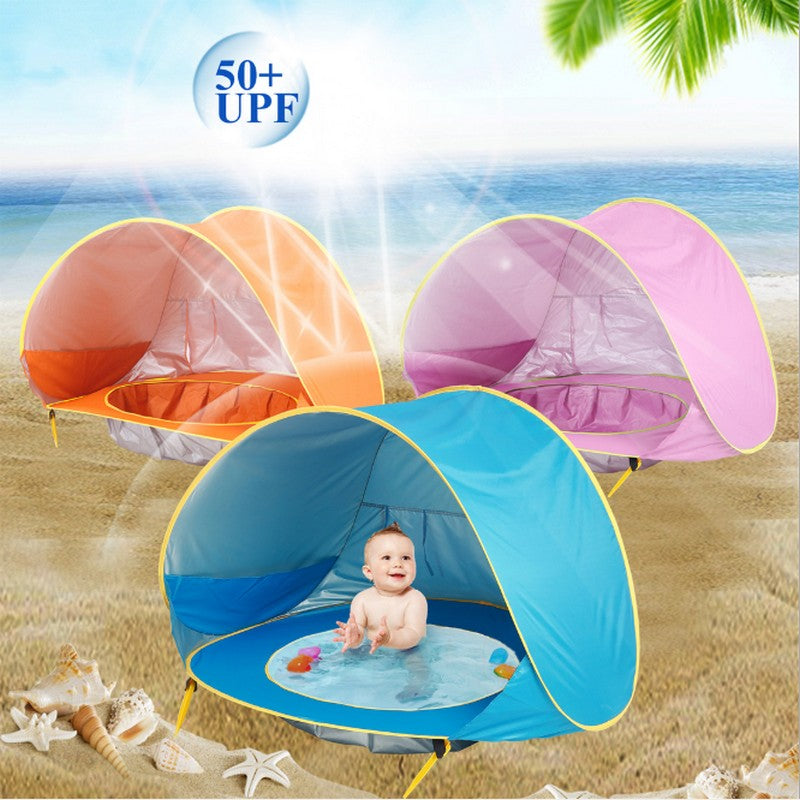 Baby Beach Tent With Built-In Paddling Pool and UPF 50+ Shade