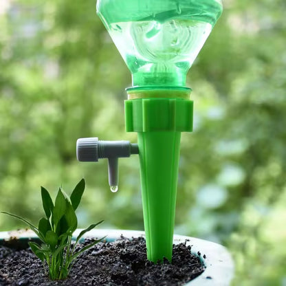 Automatic plant watering spikes - Adjustable drip flow garden aid (12 pack)